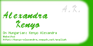 alexandra kenyo business card